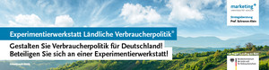 Teilnahmeaufruf „Experimentierwerkstatt Ländliche Verbraucherpolitik“ im Landkreis Sigmaringen; ein Projekt des Bundesministeriums der Justiz und für Verbraucherschutz (BMJV)